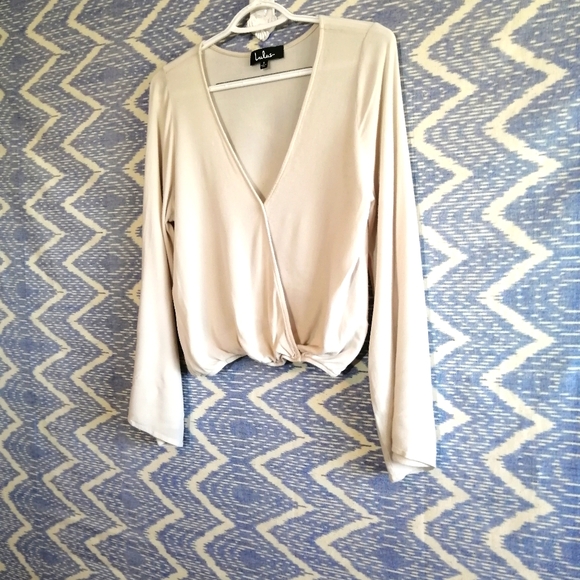 Lulu's Wrap Blouse - Cream - Picture 2 of 5